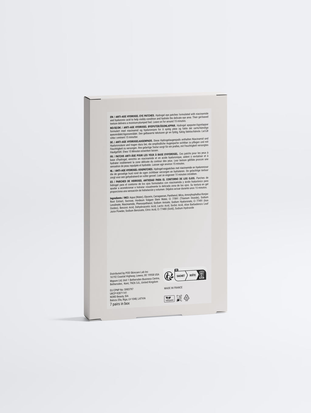 Patchs oculaires hydrogel